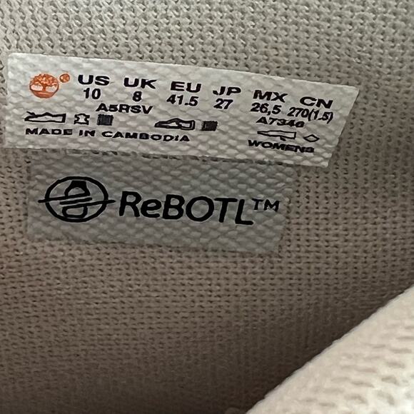 Timberland Leather Sky 6”Lace Up Platform White Combat Boots Women Size 10 - Picture 11 of 12